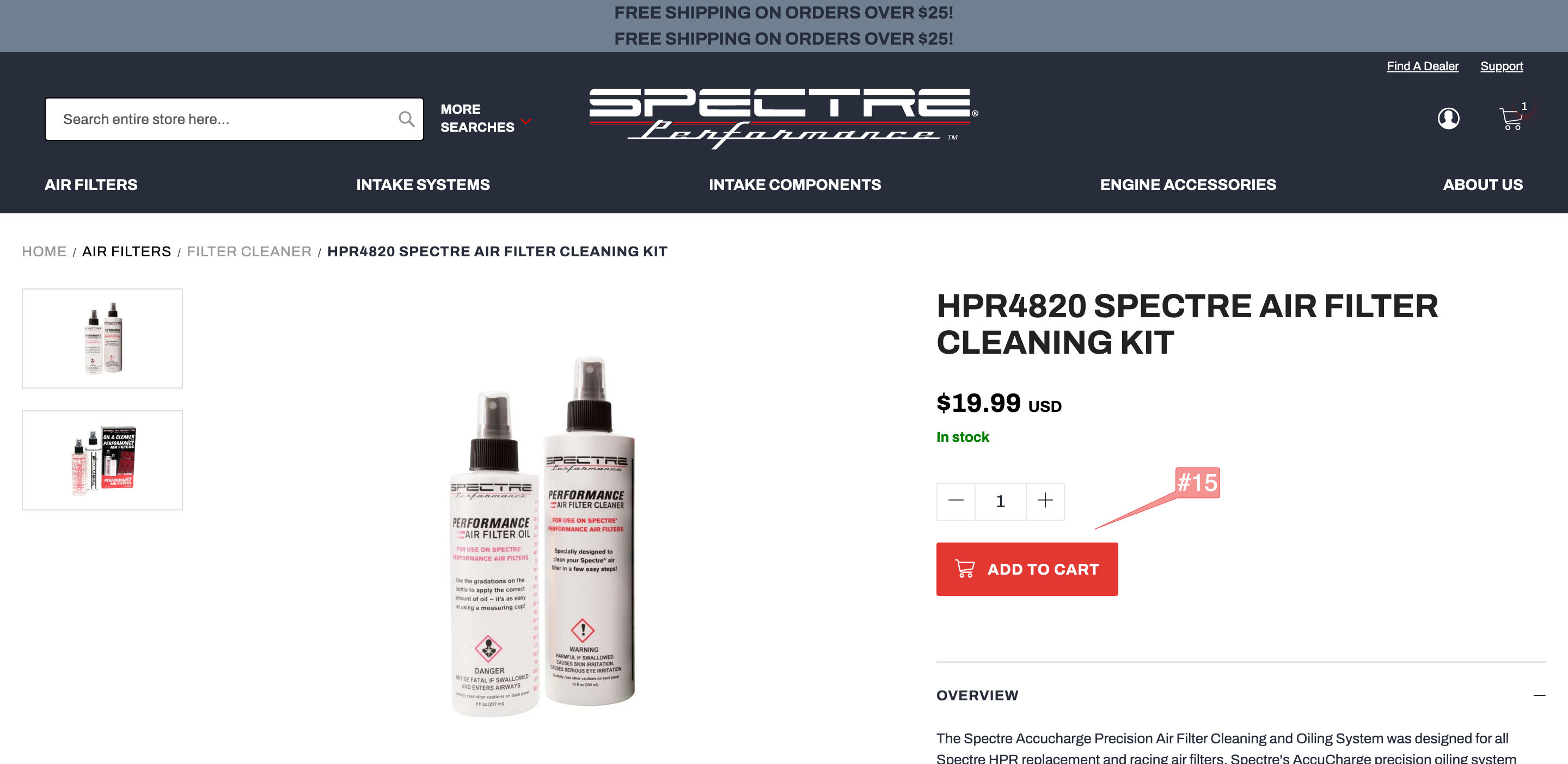 Spectre Performance Shipping & Store Pickup